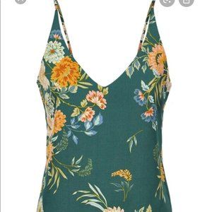 Bishop & Young Marisa Women Floral All Over Print V-Neck Camisole Size Large